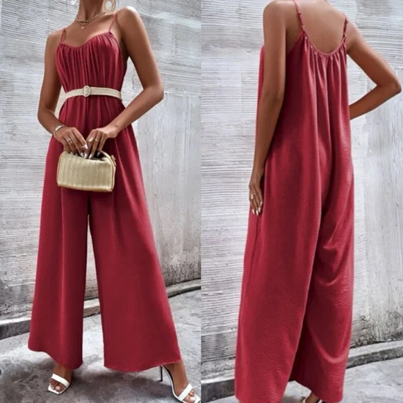 Boho wide leg cami jumpsuit - Picture 14 of 15